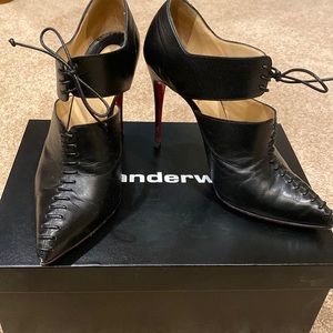 Christian LOUBOUTIN ankle boos booties shoes slides heels lace up $980 sold out!